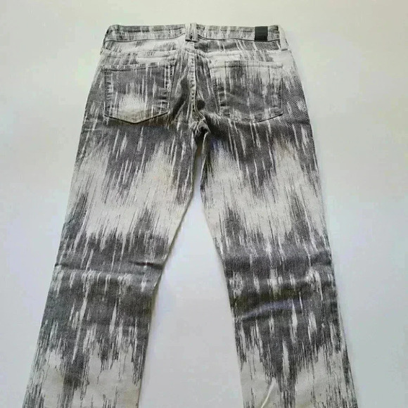 Vince Dylan Beat Down White Gray Coated Denim Skinny Jeans Stretch 24 - Picture 8 of 15